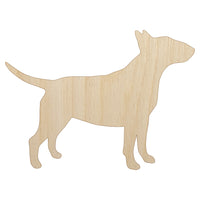 Bull Terrier Dog Solid Unfinished Wood Shape Piece Cutout for DIY Craft Projects