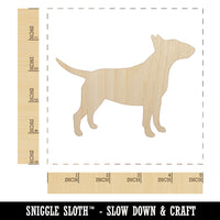 Bull Terrier Dog Solid Unfinished Wood Shape Piece Cutout for DIY Craft Projects