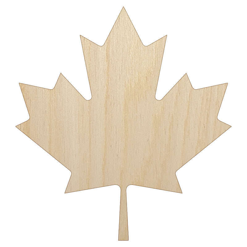 Canada Maple Leaf Unfinished Wood Shape Piece Cutout for DIY Craft Projects