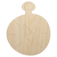 Compass Doodle Unfinished Wood Shape Piece Cutout for DIY Craft Projects