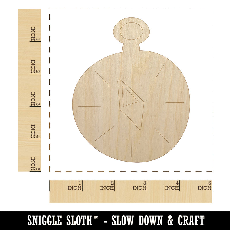 Compass Doodle Unfinished Wood Shape Piece Cutout for DIY Craft Projects