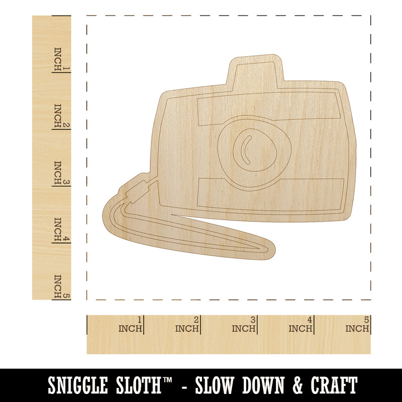 Digital Camera Doodle Unfinished Wood Shape Piece Cutout for DIY Craft Projects