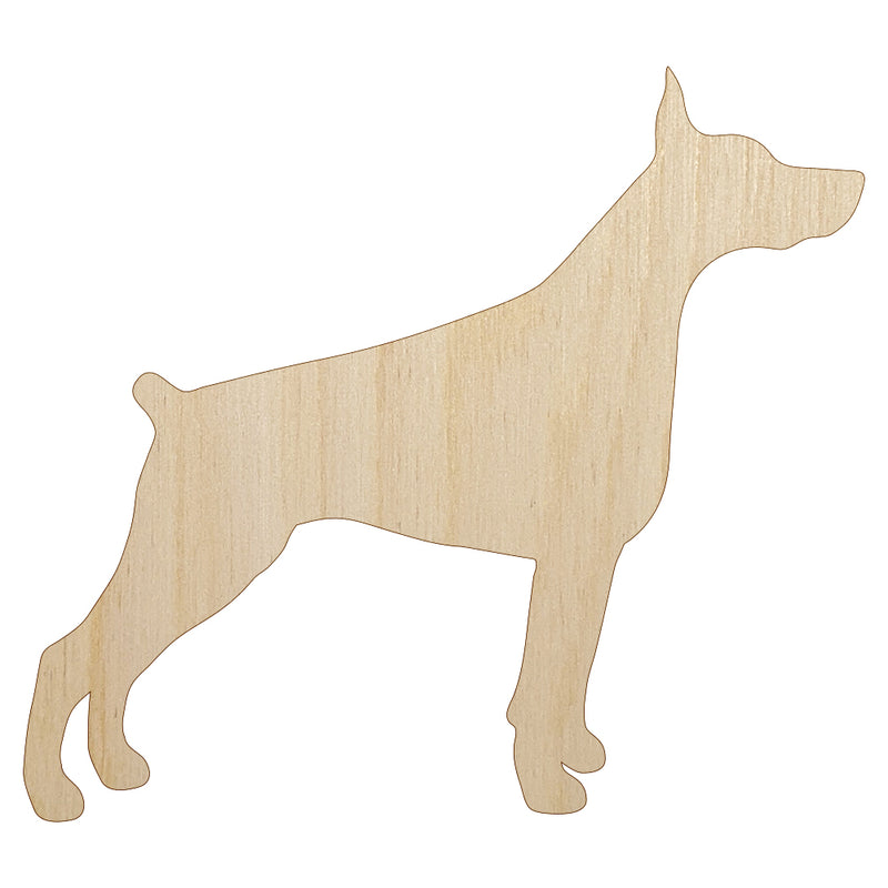 Dobermann Pinscher Dog Solid Unfinished Wood Shape Piece Cutout for DIY Craft Projects