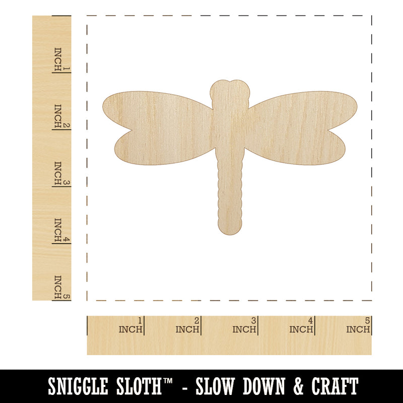 Dragonfly Solid Unfinished Wood Shape Piece Cutout for DIY Craft Projects