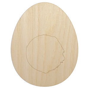 Egg and Yolk Unfinished Wood Shape Piece Cutout for DIY Craft Projects
