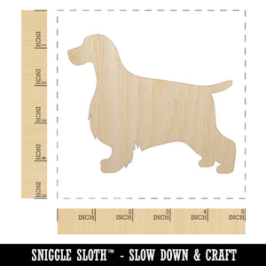 English Cocker Spaniel Dog Solid Unfinished Wood Shape Piece Cutout for DIY Craft Projects