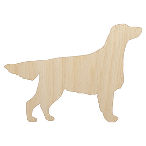 Flat-Coated Retriever Dog Solid Unfinished Wood Shape Piece Cutout for DIY Craft Projects