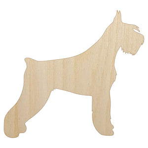 Giant Schnauzer Dog Solid Unfinished Wood Shape Piece Cutout for DIY Craft Projects