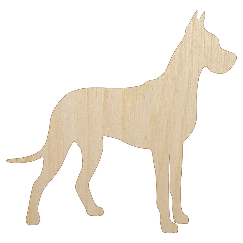 Great Dane Dog Solid Unfinished Wood Shape Piece Cutout for DIY Craft Projects