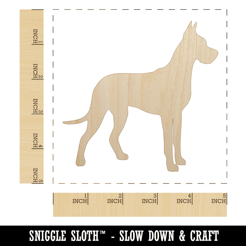 Great Dane Dog Solid Unfinished Wood Shape Piece Cutout for DIY Craft Projects