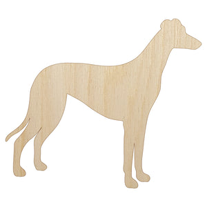Greyhound Dog Solid Unfinished Wood Shape Piece Cutout for DIY Craft Projects