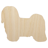 Havanese Dog Solid Unfinished Wood Shape Piece Cutout for DIY Craft Projects