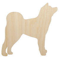 Japanese Akita Dog Solid Unfinished Wood Shape Piece Cutout for DIY Craft Projects