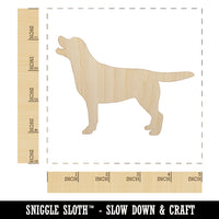 Labrador Retriever Dog Solid Unfinished Wood Shape Piece Cutout for DIY Craft Projects