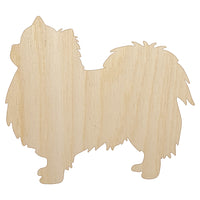 Long Coat Chihuahua Dog Solid Unfinished Wood Shape Piece Cutout for DIY Craft Projects