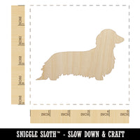 Long Haired Dachshund Dog Solid Unfinished Wood Shape Piece Cutout for DIY Craft Projects