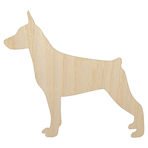 Miniature Pinscher Min Pin Dog Solid Unfinished Wood Shape Piece Cutout for DIY Craft Projects
