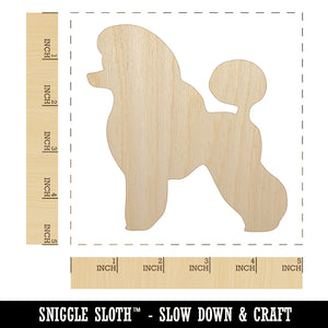 Miniature Poodle Dog Solid Unfinished Wood Shape Piece Cutout for DIY Craft Projects
