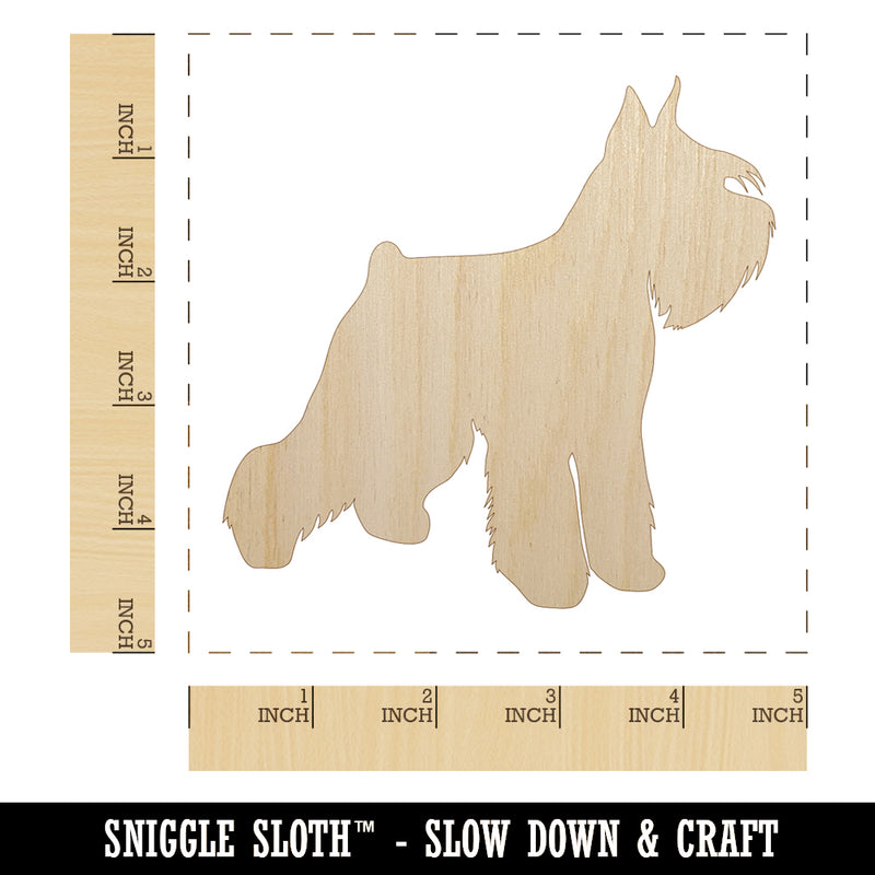 Miniature Schnauzer Dog Solid Unfinished Wood Shape Piece Cutout for DIY Craft Projects