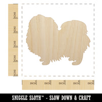 Pekingese Dog Solid Unfinished Wood Shape Piece Cutout for DIY Craft Projects