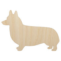 Pembroke Welsh Corgi Dog Solid Unfinished Wood Shape Piece Cutout for DIY Craft Projects