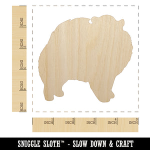 Pomeranian Dog Solid Unfinished Wood Shape Piece Cutout for DIY Craft Projects