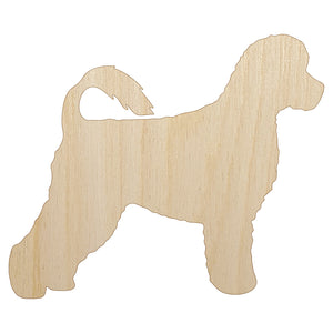 Portuguese Water Dog Solid Unfinished Wood Shape Piece Cutout for DIY Craft Projects