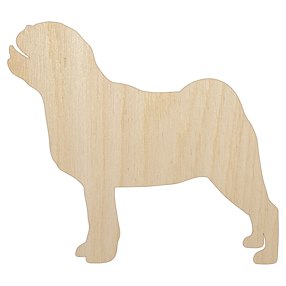Pug Dog Solid Unfinished Wood Shape Piece Cutout for DIY Craft Projects