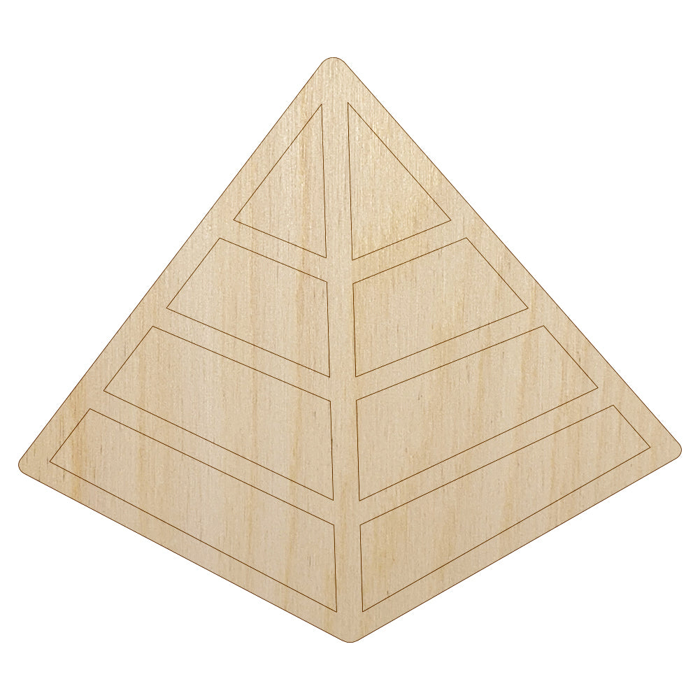 Pyramid Egypt Outline Unfinished Wood Shape Piece Cutout for DIY Craft Projects