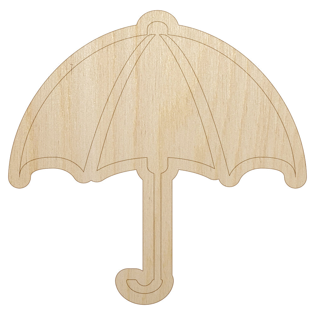 Rainy Day Umbrella Unfinished Wood Shape Piece Cutout for DIY Craft Projects