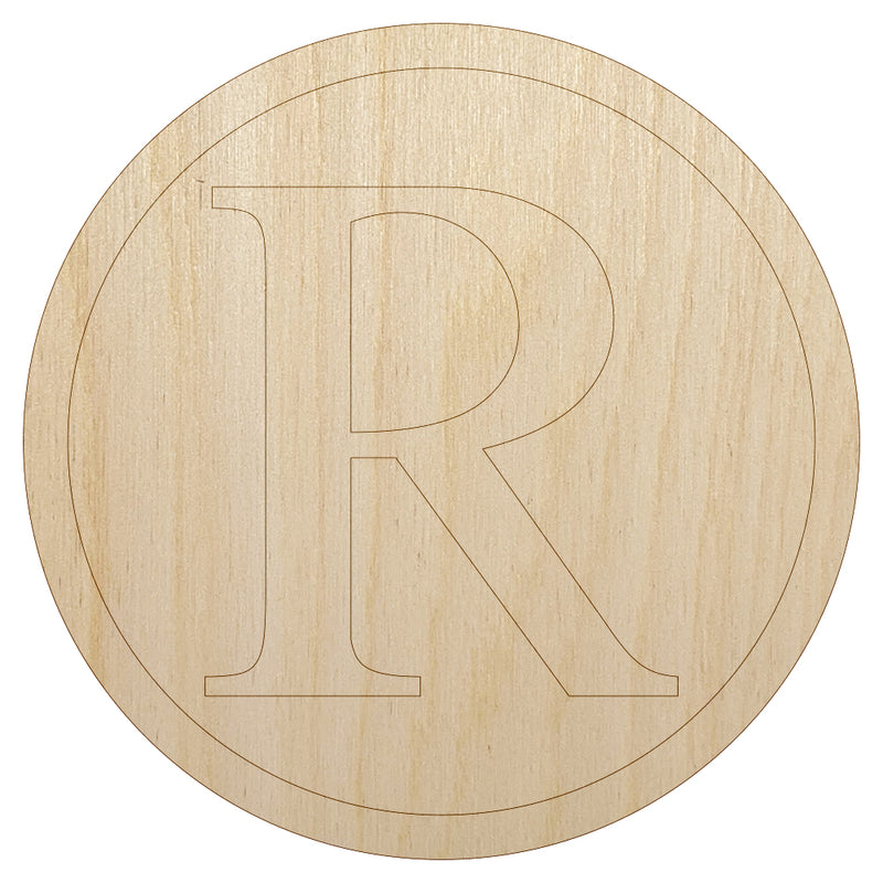 Registered Trademark Symbol Unfinished Wood Shape Piece Cutout for DIY Craft Projects