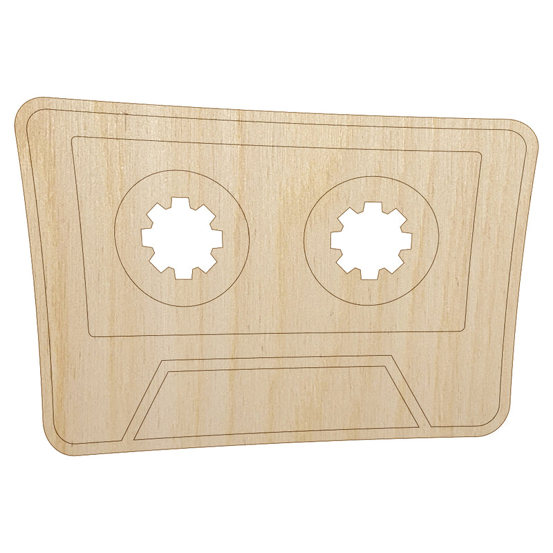 Retro Cassette Mix Tape Unfinished Wood Shape Piece Cutout for DIY Craft Projects
