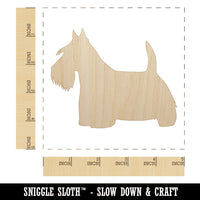 Scottish Terrier Scottie Dog Solid Unfinished Wood Shape Piece Cutout for DIY Craft Projects