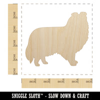 Shetland Sheepdog Sheltie Dog Solid Unfinished Wood Shape Piece Cutout for DIY Craft Projects