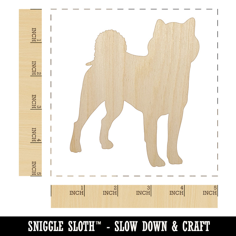 Shiba Inu Dog Solid Unfinished Wood Shape Piece Cutout for DIY Craft Projects