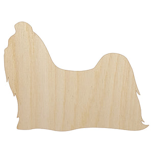 Shih Tzu Dog Solid Unfinished Wood Shape Piece Cutout for DIY Craft Projects