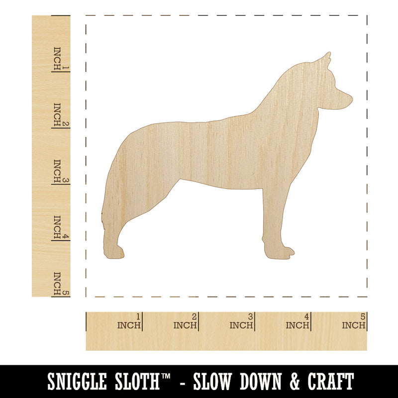 Siberian Husky Dog Solid Unfinished Wood Shape Piece Cutout for DIY Craft Projects