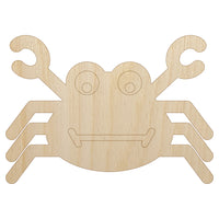 Silly Crab Unfinished Wood Shape Piece Cutout for DIY Craft Projects