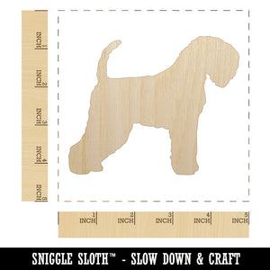 Soft Coated Wheaten Terrier Dog Solid Unfinished Wood Shape Piece Cutout for DIY Craft Projects