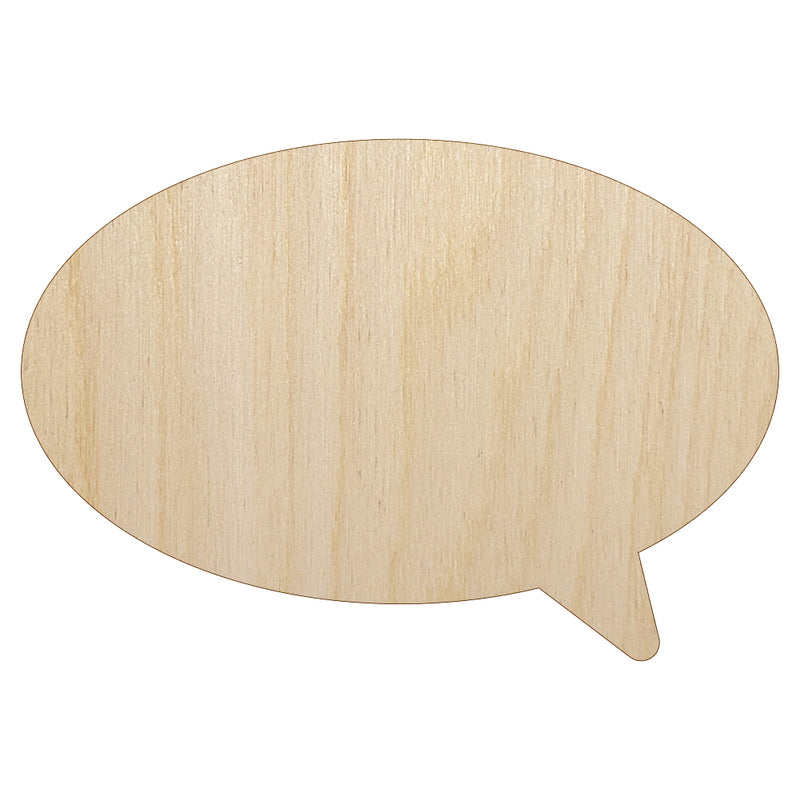 Talk Speech Bubble Solid Unfinished Wood Shape Piece Cutout for DIY Craft Projects