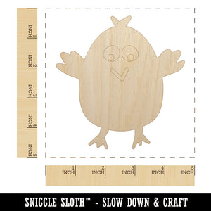 Wary Chicken Unfinished Wood Shape Piece Cutout for DIY Craft Projects