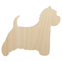 Westie West Highland White Terrier Dog Solid Unfinished Wood Shape Piece Cutout for DIY Craft Projects