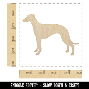 Whippet Dog Solid Unfinished Wood Shape Piece Cutout for DIY Craft Projects