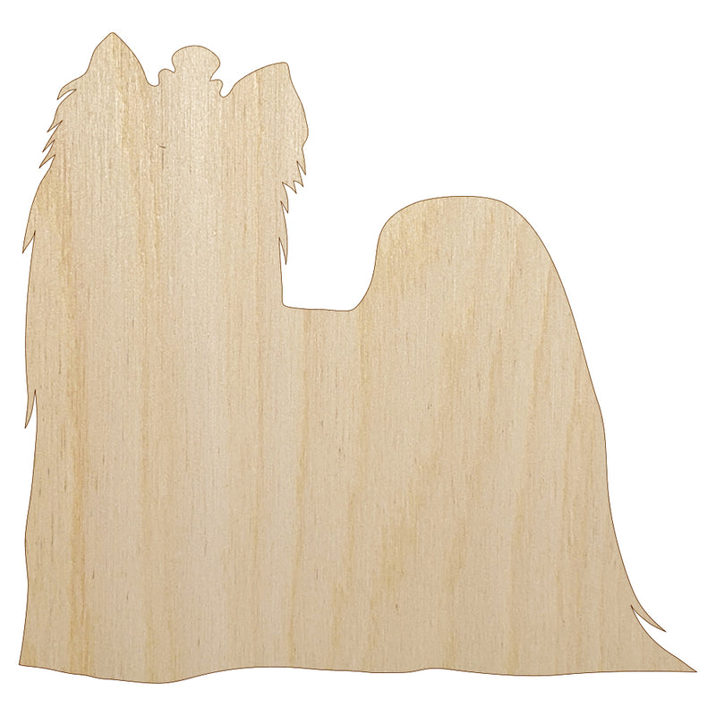 Yorkie Yorkshire Terrier Dog Solid Unfinished Wood Shape Piece Cutout for DIY Craft Projects