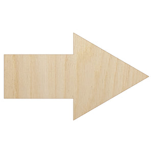 Arrow Solid Unfinished Wood Shape Piece Cutout for DIY Craft Projects
