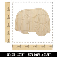 Camper Doodle Unfinished Wood Shape Piece Cutout for DIY Craft Projects