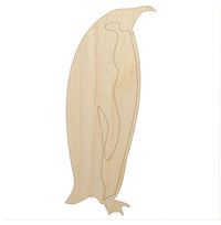 Emperor Penguin Profile Unfinished Wood Shape Piece Cutout for DIY Craft Projects