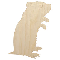 Gerbil Standing Profile Unfinished Wood Shape Piece Cutout for DIY Craft Projects