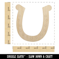 Horseshoe Lucky Unfinished Wood Shape Piece Cutout for DIY Craft Projects