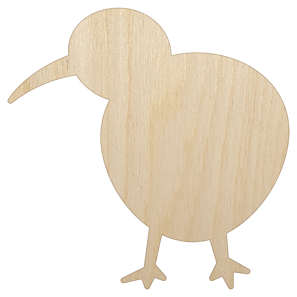 Kiwi Bird Solid Unfinished Wood Shape Piece Cutout for DIY Craft Projects